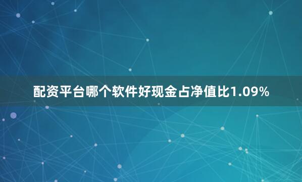配资平台哪个软件好现金占净值比1.09%